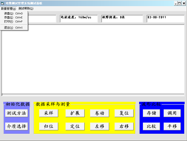 電纜故障測試儀控制面板